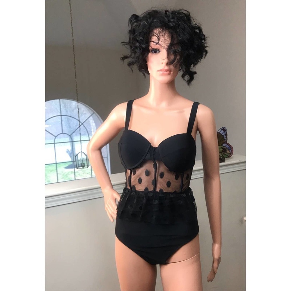 Black one piece Teddy size large